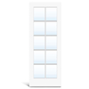 Porte française en verre apprêté MDF 10 carreaux