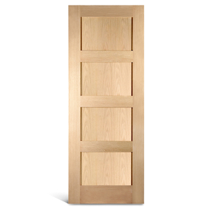 Porte Shaker en chêne à 4 panneaux plats
