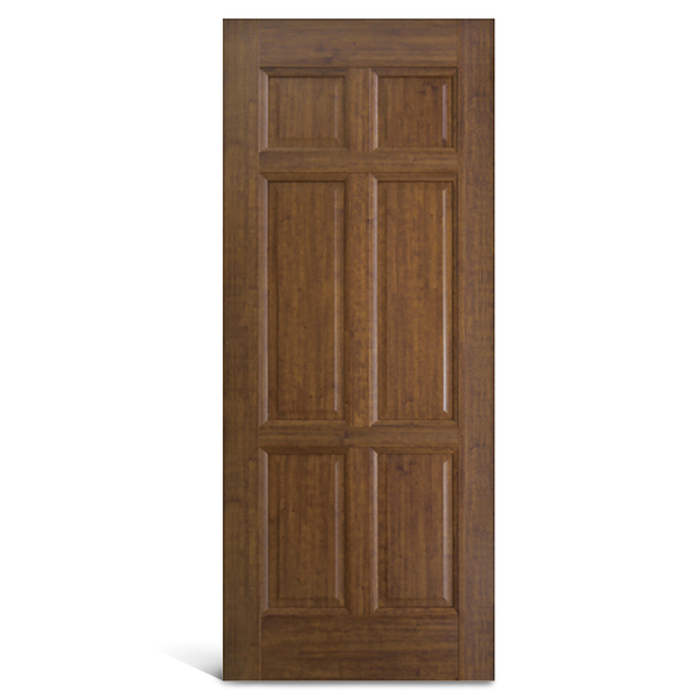 Porte de panneau de PVC de 6 panneaux