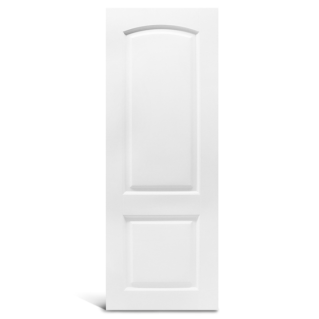 2 panneaux dessus rond apprêté lisse Porte moulée