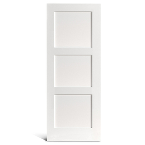 Carré à 3 panneaux plats avec porte Shaker verticale apprêtée