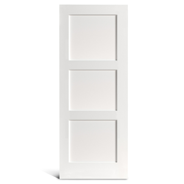 3 panneaux plats carrés avec porte Shaker apprêtée verticale