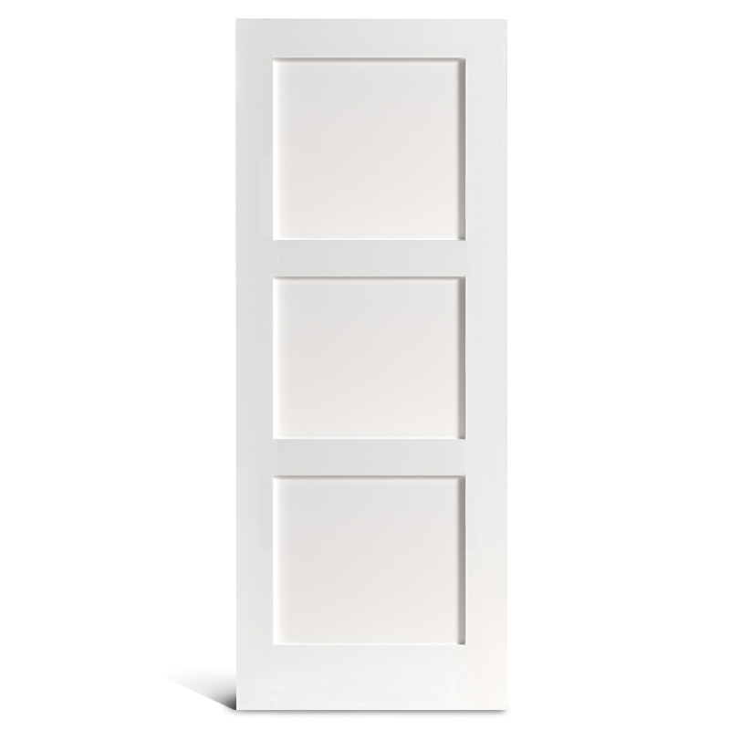 3 panneaux plats carrés avec porte Shaker apprêtée verticale