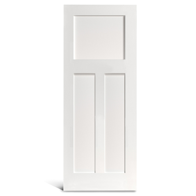 Porte Shaker pré-peinte à 3 panneaux plats