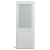 Porte moulée en PVC en verre à dessus carré à 2 panneaux