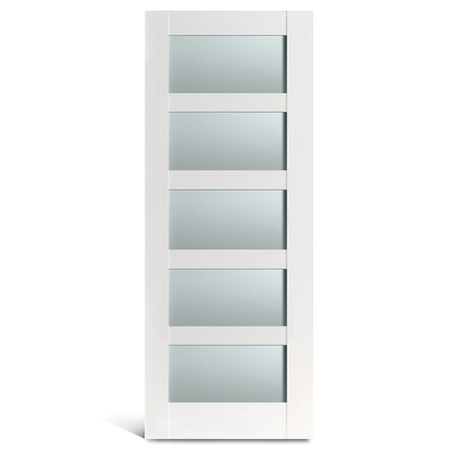 Porte française vitrée en PVC 5 carreaux