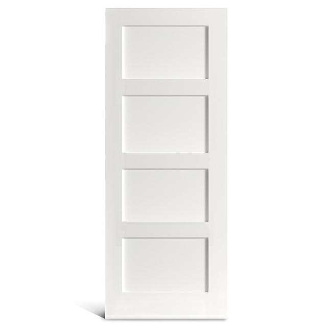 Porte Shaker pré-peinte à 4 panneaux plats