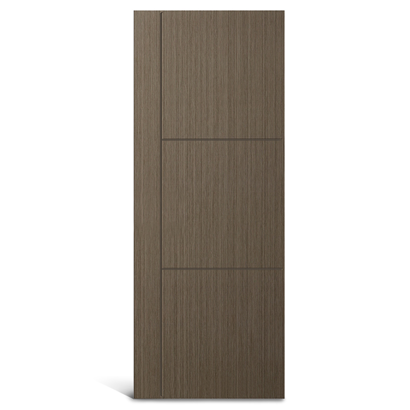 3 panneaux égaux avec 1 panneau vertical PVC rainuré Porte moulée