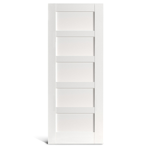 5 portes shaker en PVC à panneau plat