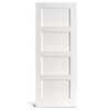 Porte Shaker à 4 panneaux plats apprêtés