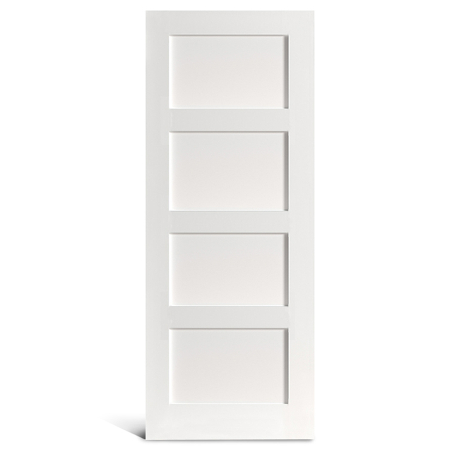 Porte Shaker apprêtée à 4 panneaux plats