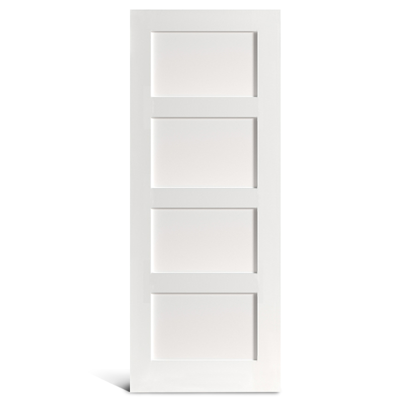 Porte Shaker apprêtée à 4 panneaux plats