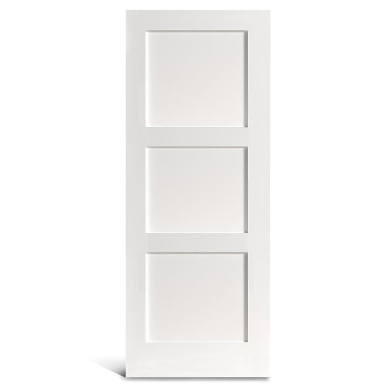 3 panneaux plats carrés avec porte Shaker verticale pré-peinte