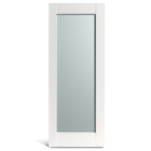 1 porte française vitrée en PVC