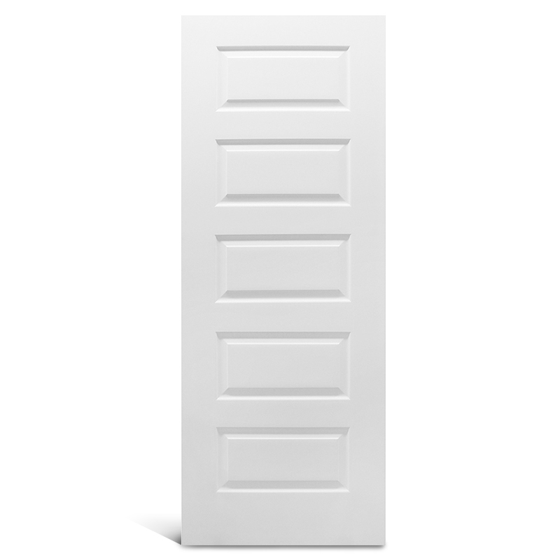Porte moulée lisse à 5 panneaux