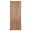 Porte à panneaux en chêne à 4 panneaux