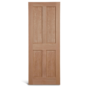 Porte à panneaux en chêne à 4 panneaux