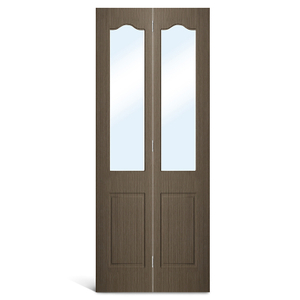 Placard intérieur à porte pliante en PVC en verre à 4 panneaux