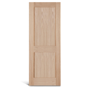 2 portes Shaker en chêne à panneaux plats