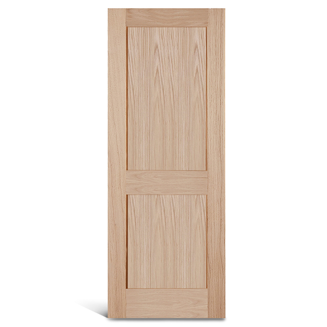 Porte Shaker 2 panneaux plats en chêne