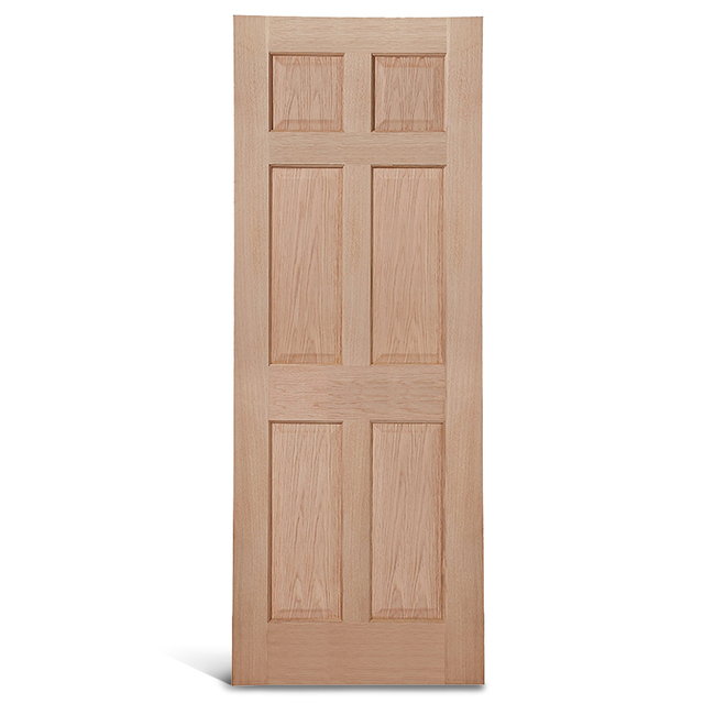 Porte à panneaux en chêne à 6 panneaux