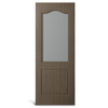 Porte moulée en PVC en verre à 2 panneaux