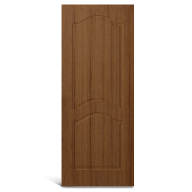 Porte moulée en PVC à 2 panneaux en teck