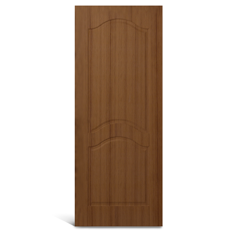 Porte moulée en PVC à 2 panneaux en teck