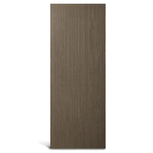 Porte à panneau affleurant en PVC gris