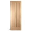 Porte Shaker verticale en chêne à 2 panneaux plats