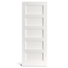 Porte Shaker à 5 panneaux plats apprêtés