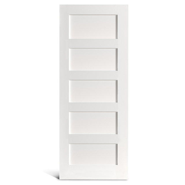 Porte Shaker apprêtée à 5 panneaux plats