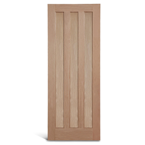 Porte à panneaux en chêne à 3 panneaux